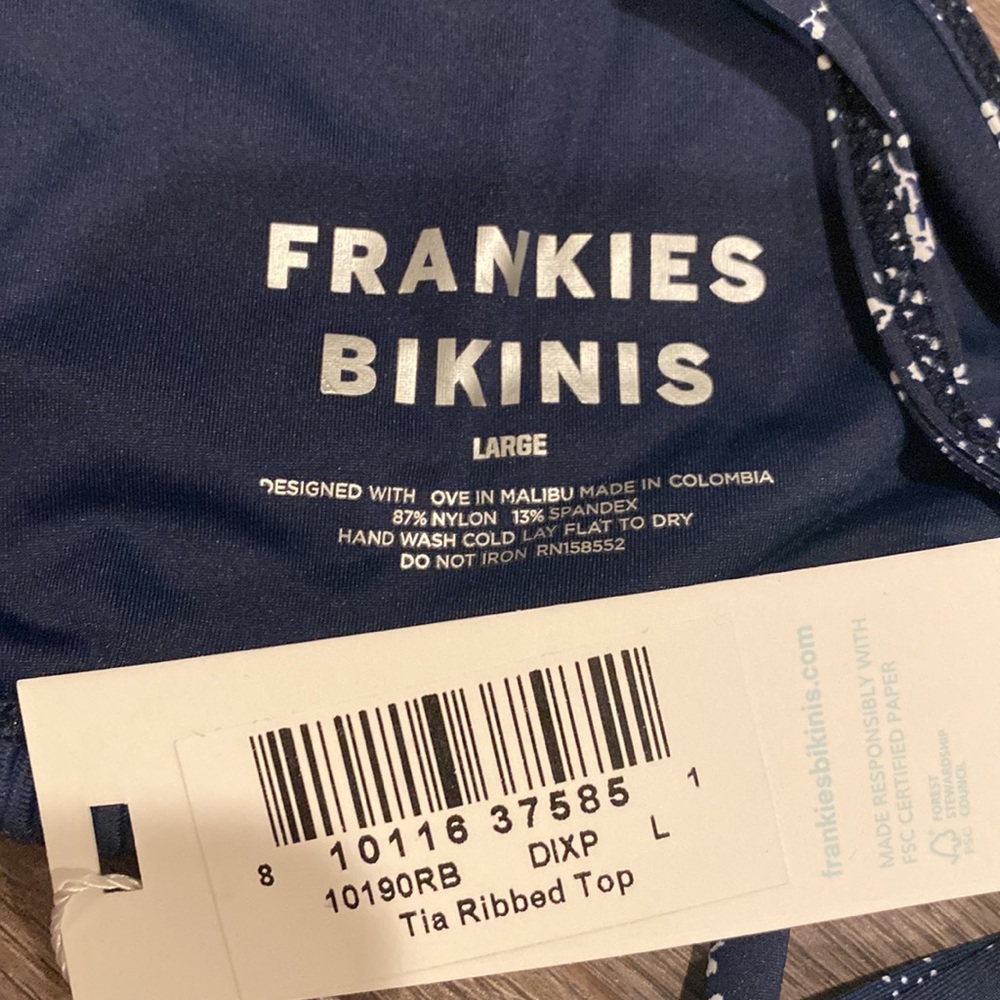 Frankie’s Bikinis “Tia” Ribbed Triangle Bikini Top - Dixie - Picture 7 of 7